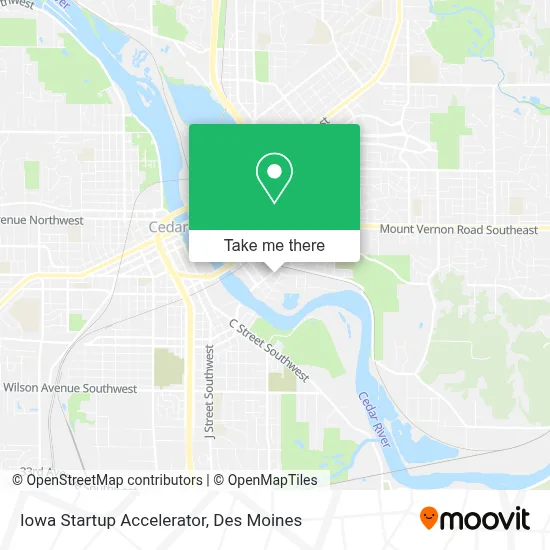 Iowa Startup Accelerator map