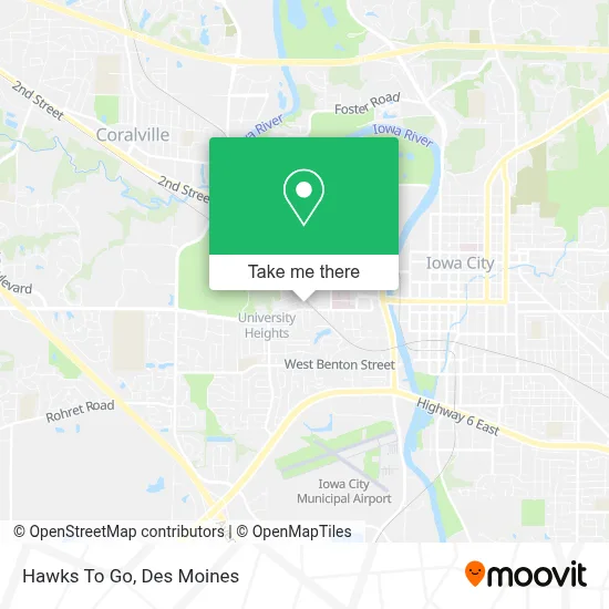 Hawks To Go map