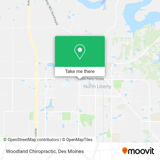Woodland Chiropractic map