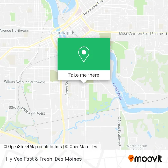 Hy-Vee Fast & Fresh map