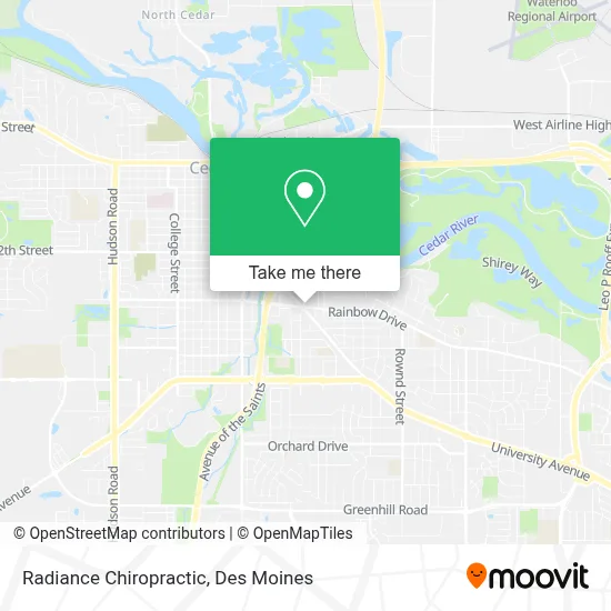 Radiance Chiropractic map
