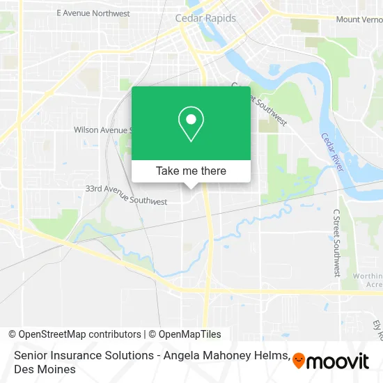 Senior Insurance Solutions - Angela Mahoney Helms map