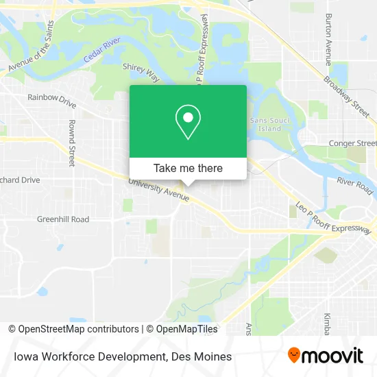 Iowa Workforce Development map