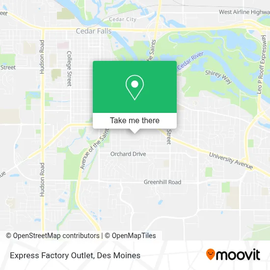 Express Factory Outlet map