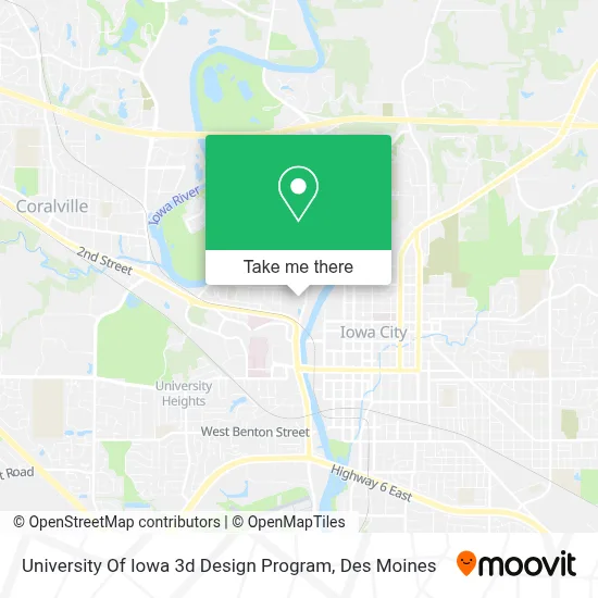 University Of Iowa 3d Design Program map