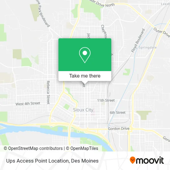 Ups Access Point Location map