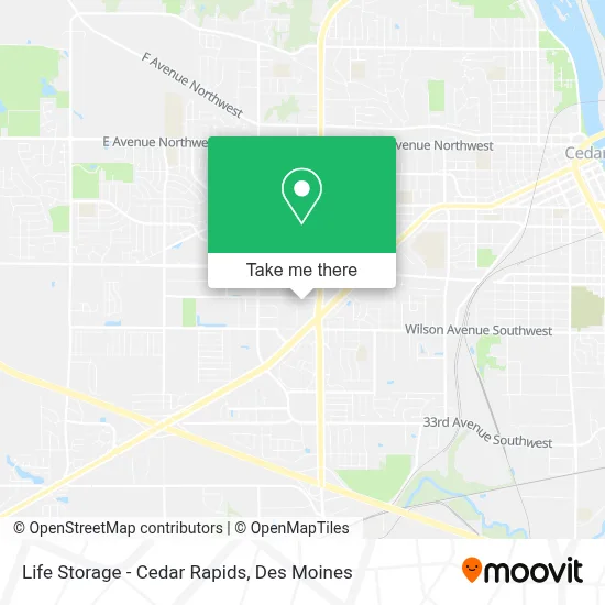 Life Storage - Cedar Rapids map