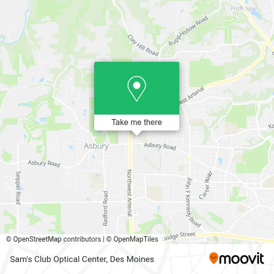 Sam's Club Optical Center map