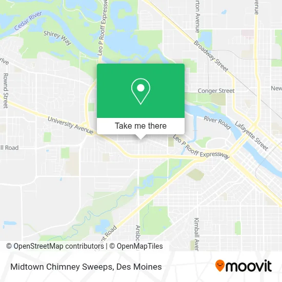 Midtown Chimney Sweeps map