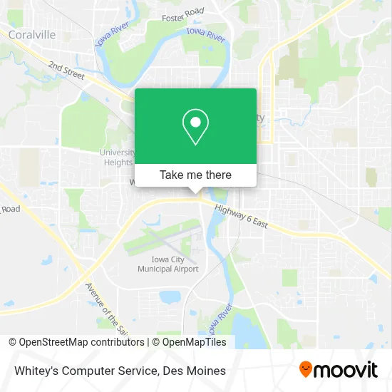 Whitey's Computer Service map