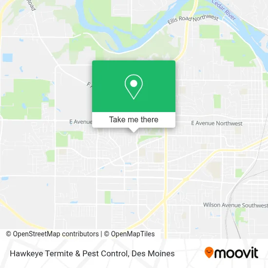 Hawkeye Termite & Pest Control map