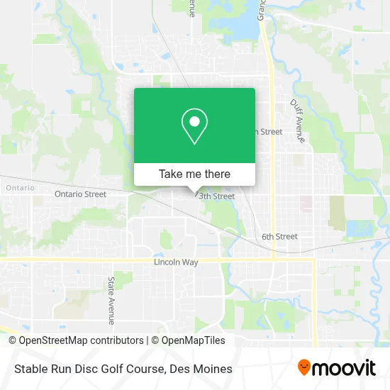 Stable Run Disc Golf Course map