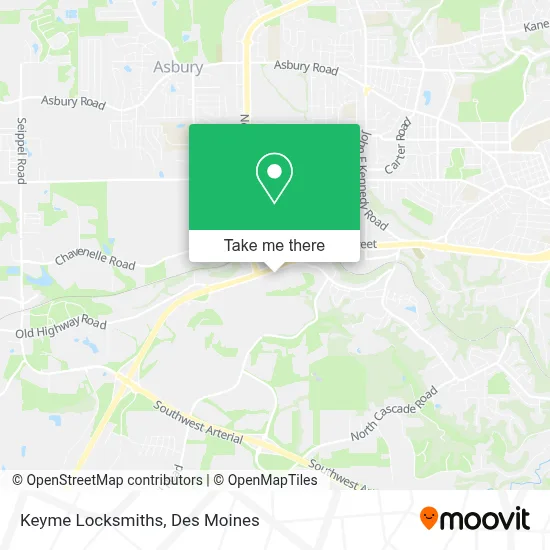Keyme Locksmiths map