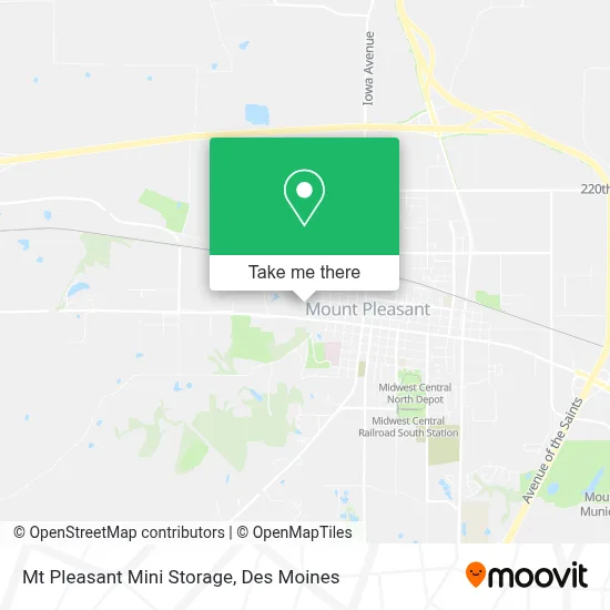 Mt Pleasant Mini Storage map