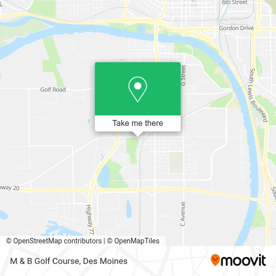 M & B Golf Course map
