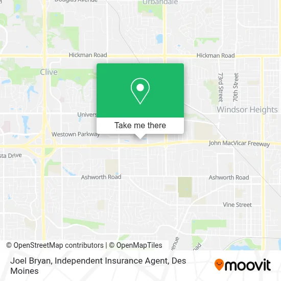 Joel Bryan, Independent Insurance Agent map