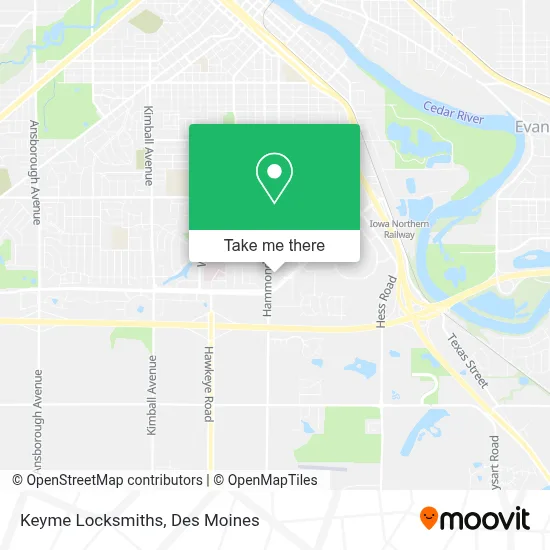 Keyme Locksmiths map
