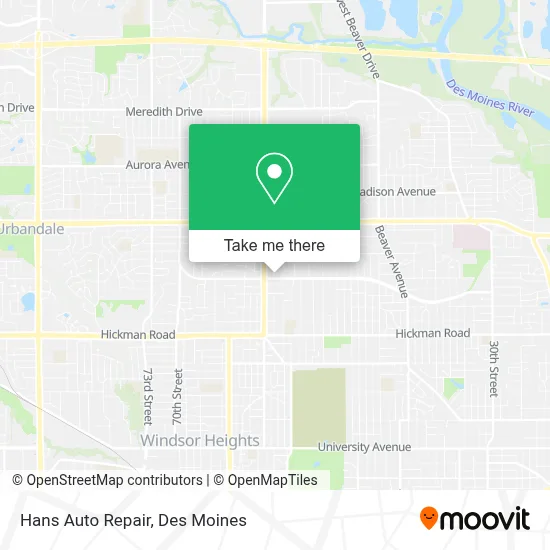 Hans Auto Repair map
