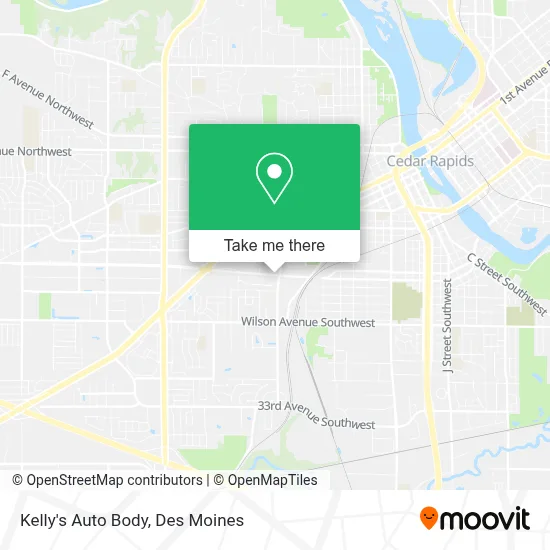 Kelly's Auto Body map