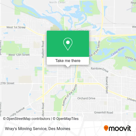 Wray's Moving Service map