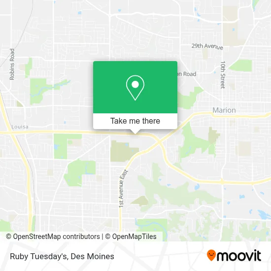 Ruby Tuesday's map