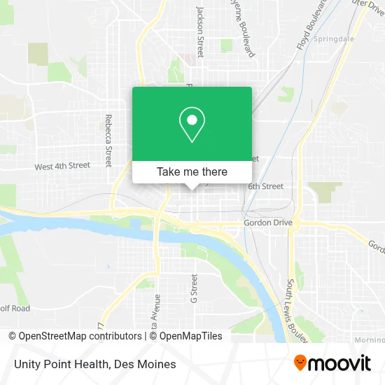 Unity Point Health map