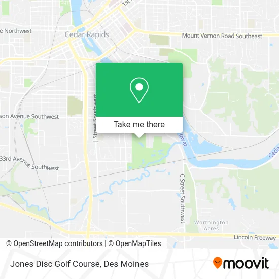 Jones Disc Golf Course map