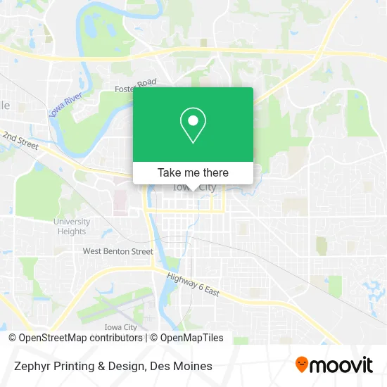 Zephyr Printing & Design map
