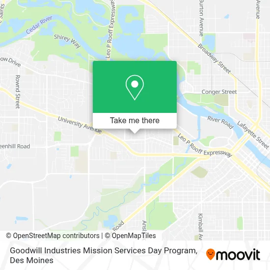 Goodwill Industries Mission Services Day Program map