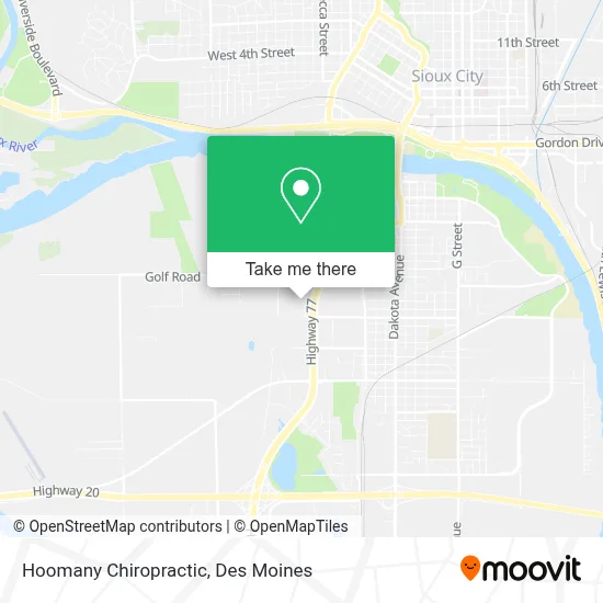 Hoomany Chiropractic map