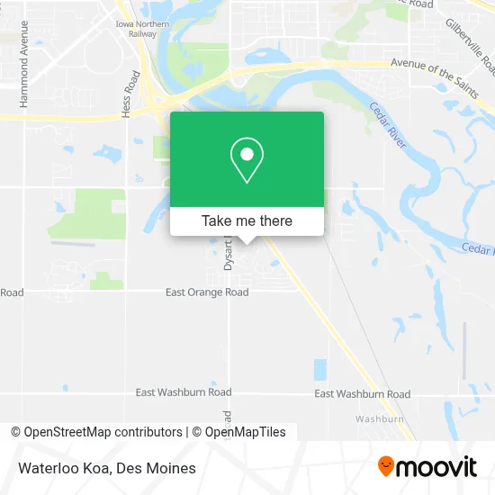 Waterloo Koa map