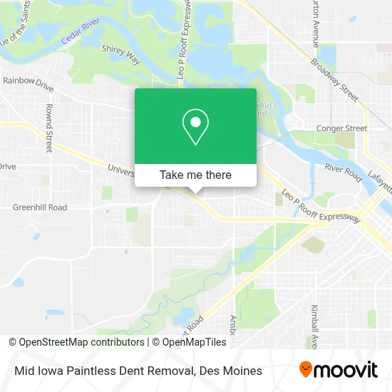 Mid Iowa Paintless Dent Removal map