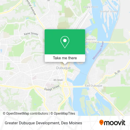 Greater Dubuque Development map