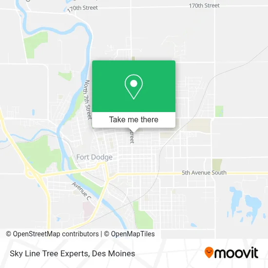 Sky Line Tree Experts map