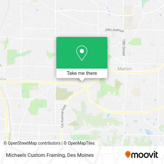 Michaels Custom Framing map