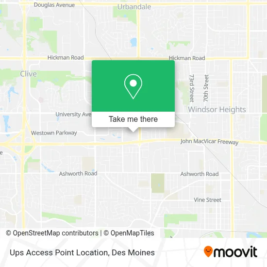Ups Access Point Location map