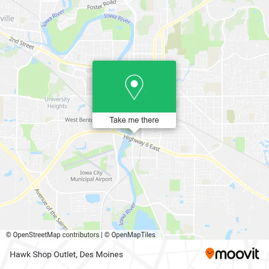 Hawk Shop Outlet map