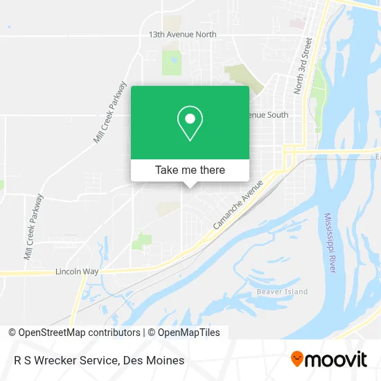R S Wrecker Service map