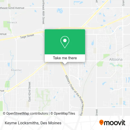 Keyme Locksmiths map