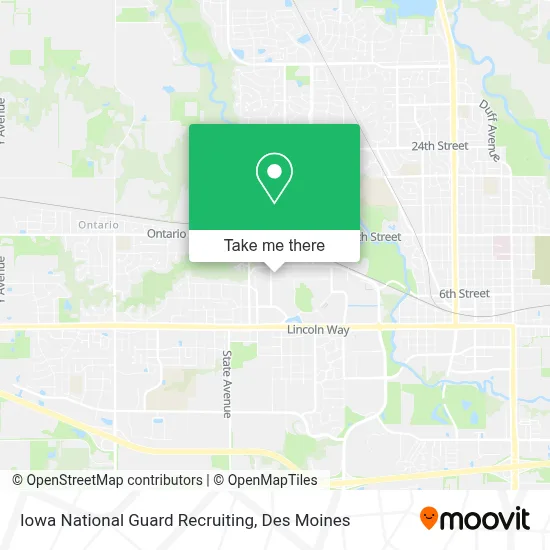 Iowa National Guard Recruiting map
