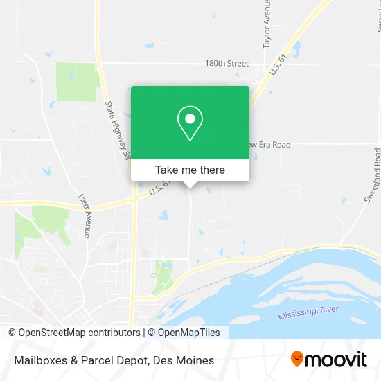 Mailboxes & Parcel Depot map