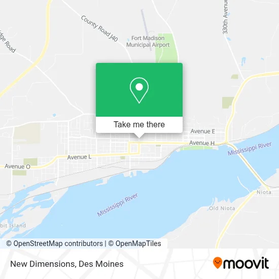 New Dimensions map