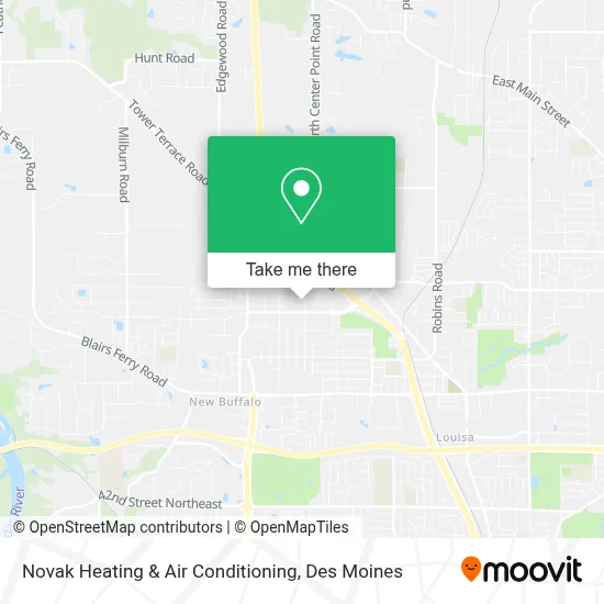 Novak Heating & Air Conditioning map