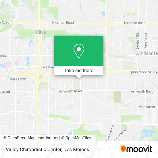 Valley Chiropractic Center map