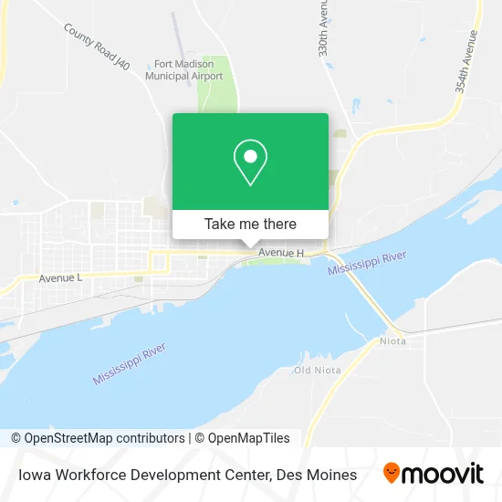 Iowa Workforce Development Center map