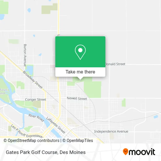 Gates Park Golf Course map