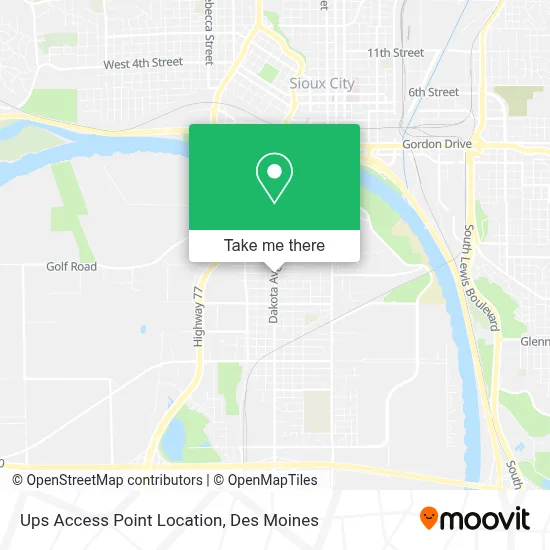 Ups Access Point Location map