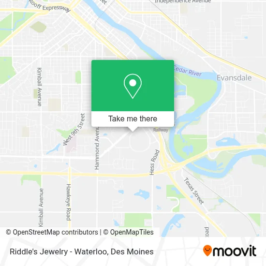 Riddle's Jewelry - Waterloo map