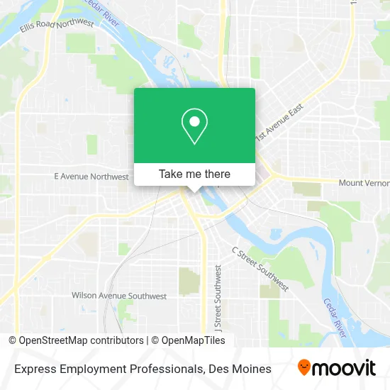 Express Employment Professionals map