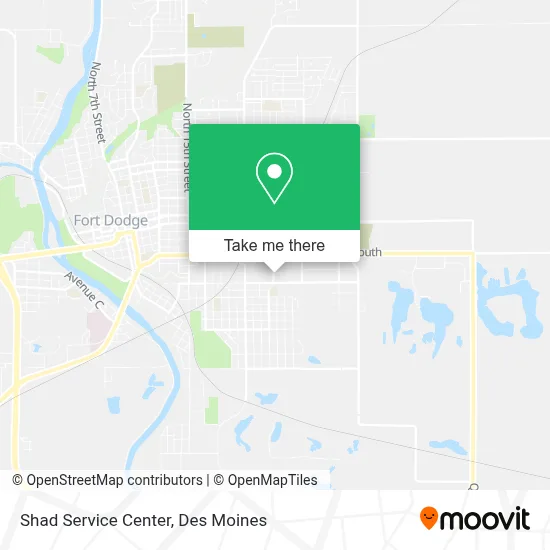 Shad Service Center map